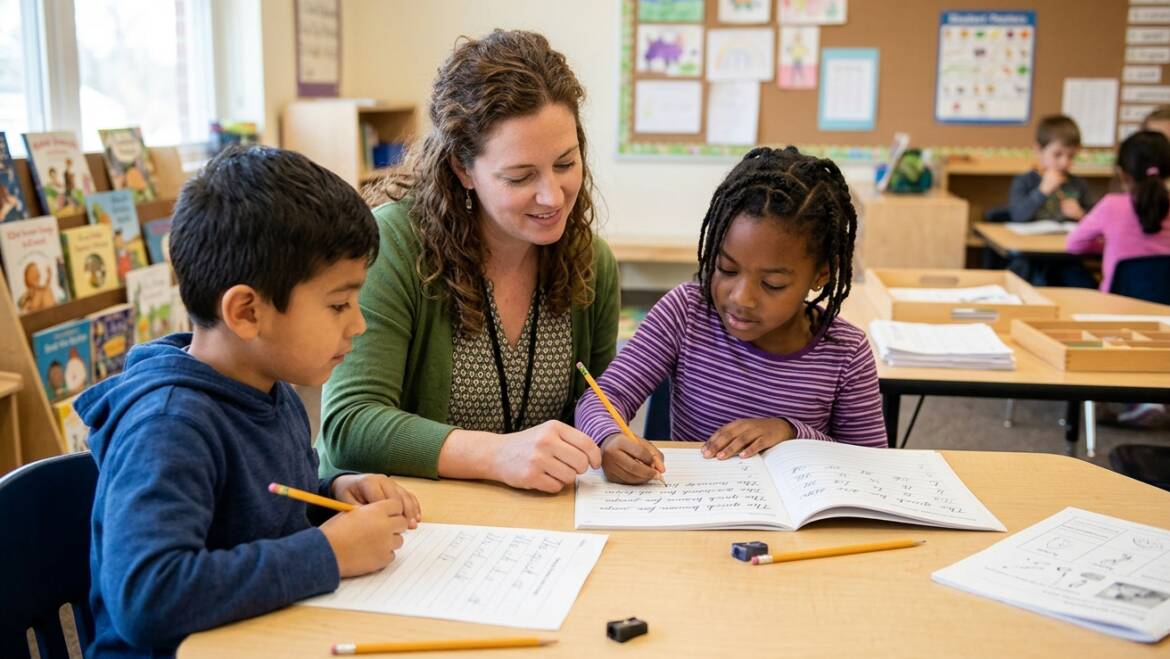 Daily Practice Workbook Guide for Cursive Sentences