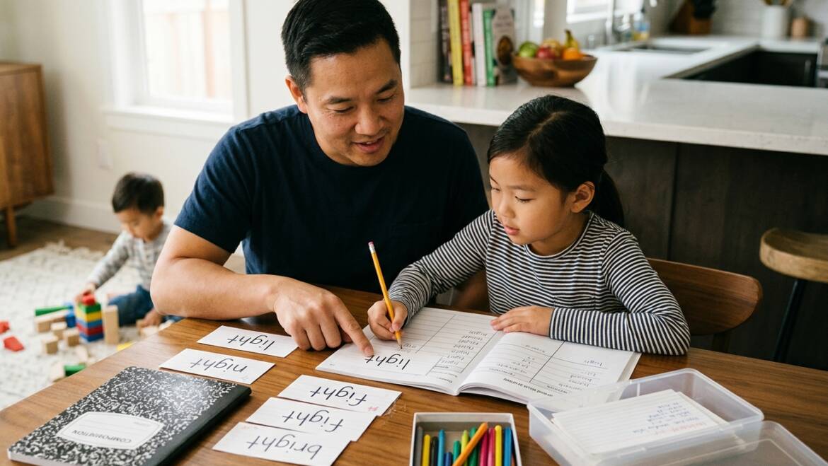 Daily Practice Workbook Guide for Weekly Spelling Homework 3