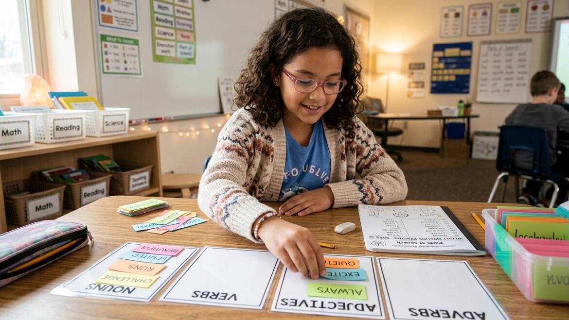 Parts of Speech and Vocabulary Practice for 4th Grade Spellers